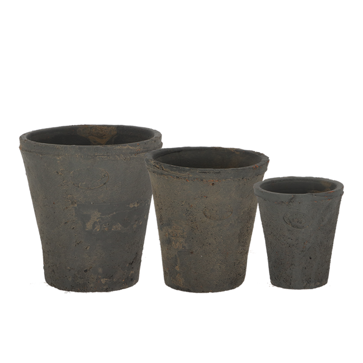 Esschert Design AT Grijs Pot Rond S Set Van 3