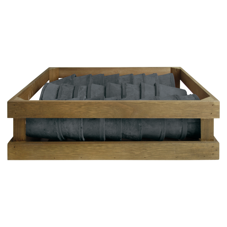 esschert design AT grijs potten in displaykrat