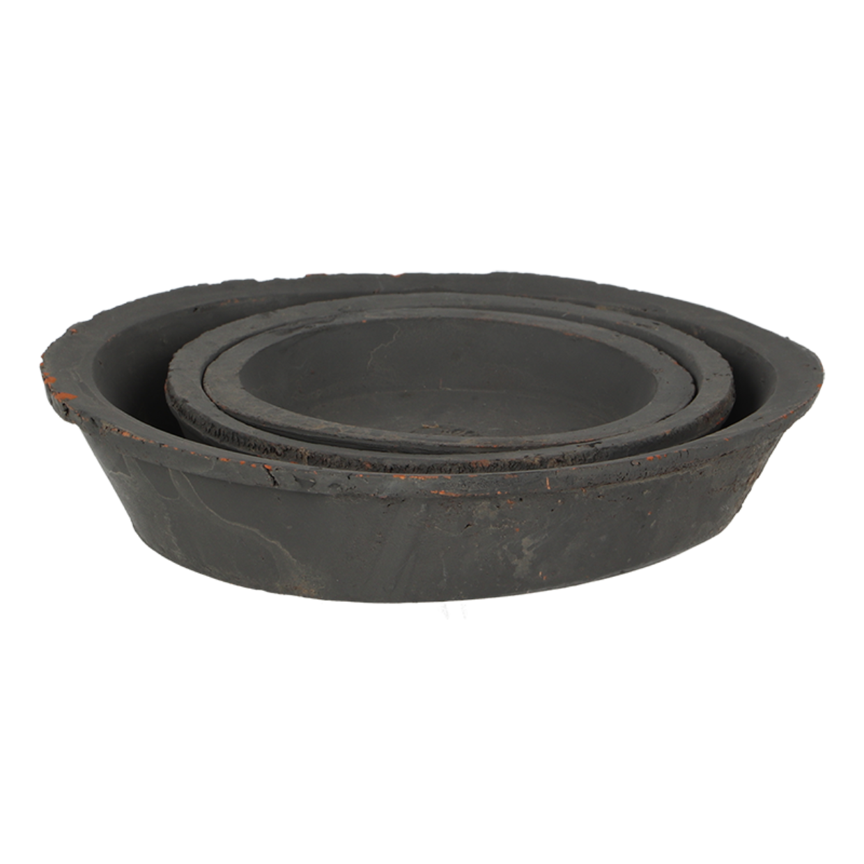 Esschert Design AT Grijs Schotel Rond S Set Van 3