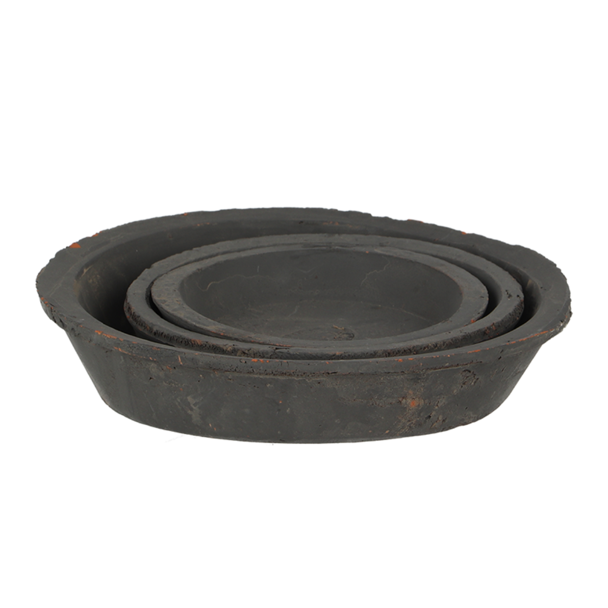 Esschert Design AT Grijs Schotel Rond S Set Van 3