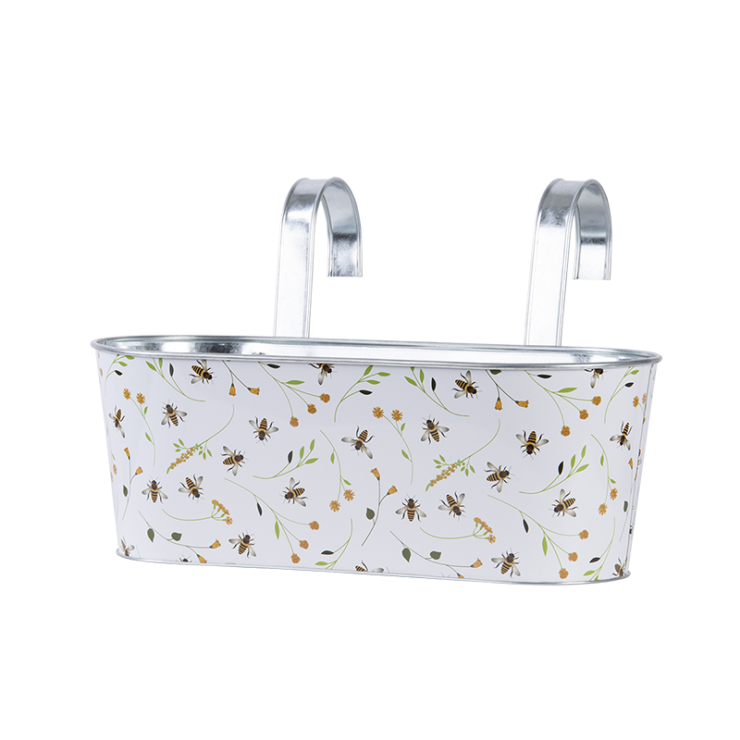 esschert design Balkonbak met bijenprint