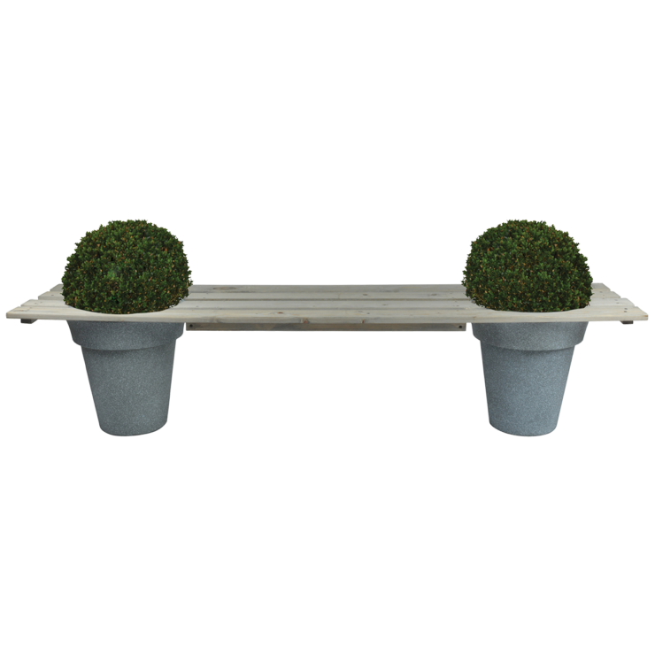 esschert design Bank voor 2 potten