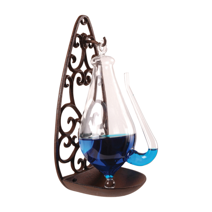 esschert design Barometer met gietijzeren houder