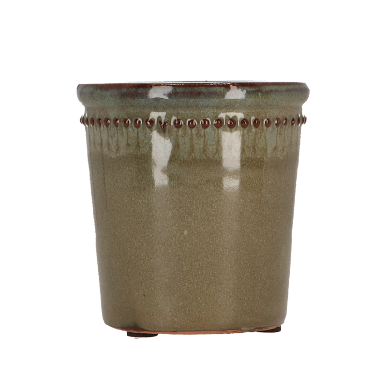 Esschert Design Bloempot Geglazuurd Grijs 12cm