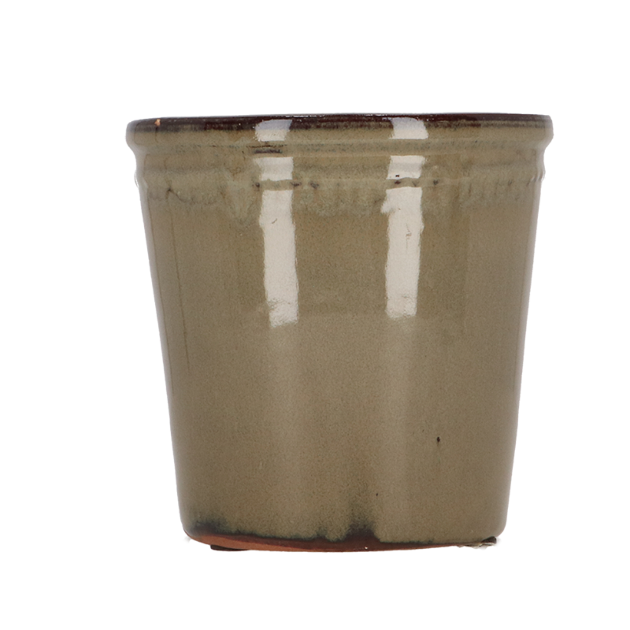 Esschert Design Bloempot Geglazuurd Grijs 15cm