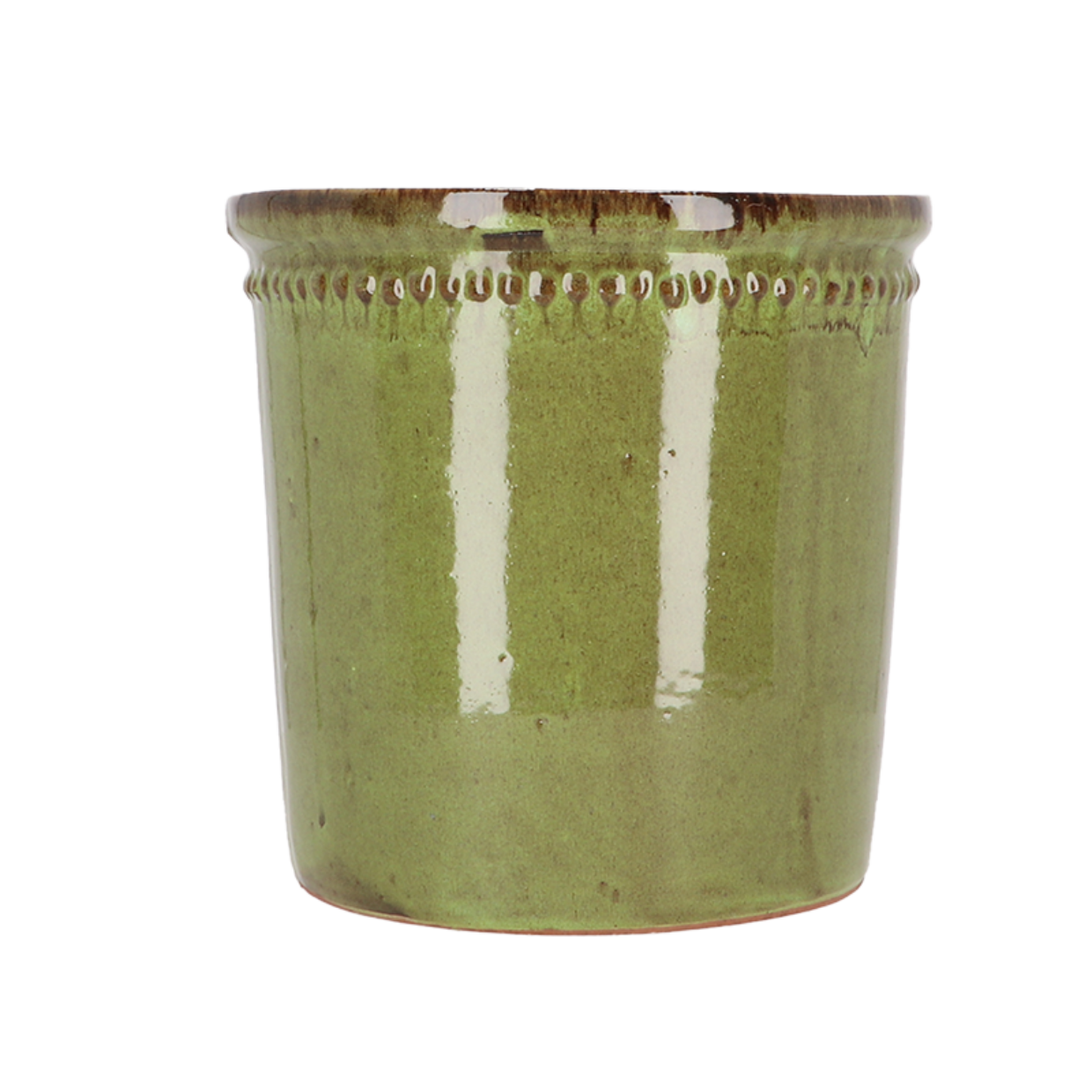 Esschert Design Bloempot Geglazuurd Groen 25cm