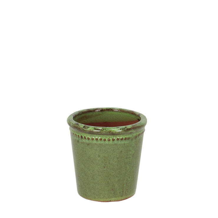 esschert design Bloempot geglazuurd groen 9cm