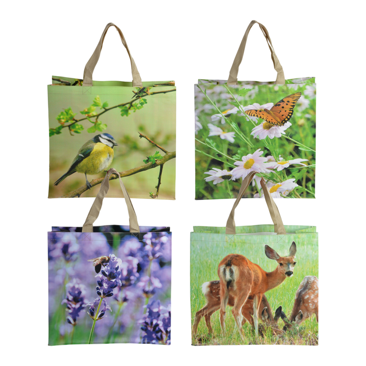 esschert design Boodschappentas natuur print