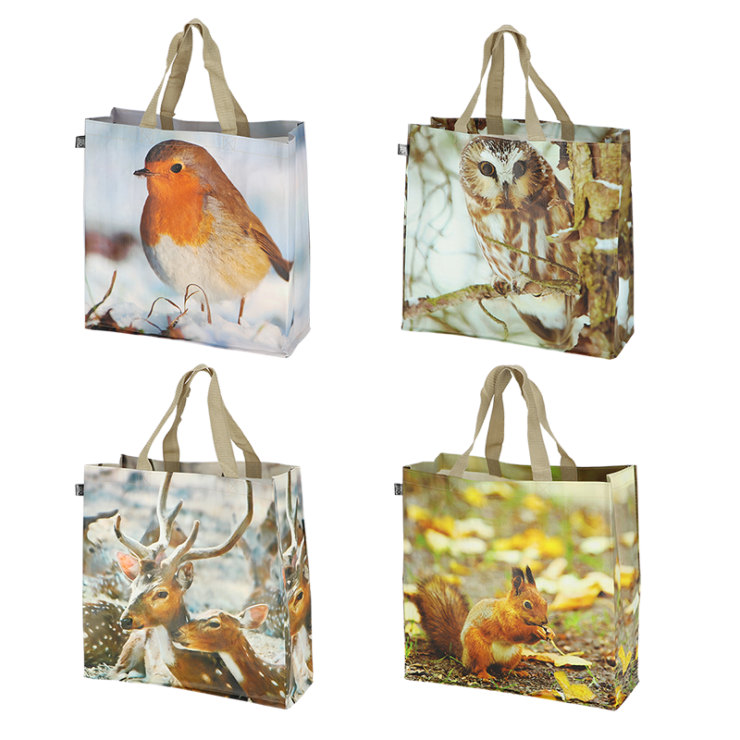 esschert design Boodschappentas natuur print