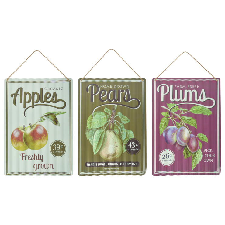 esschert design Bord golfplaat fruit ass