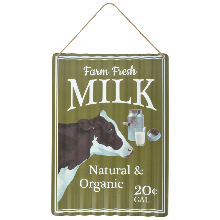 esschert design Bord golfplaat melk