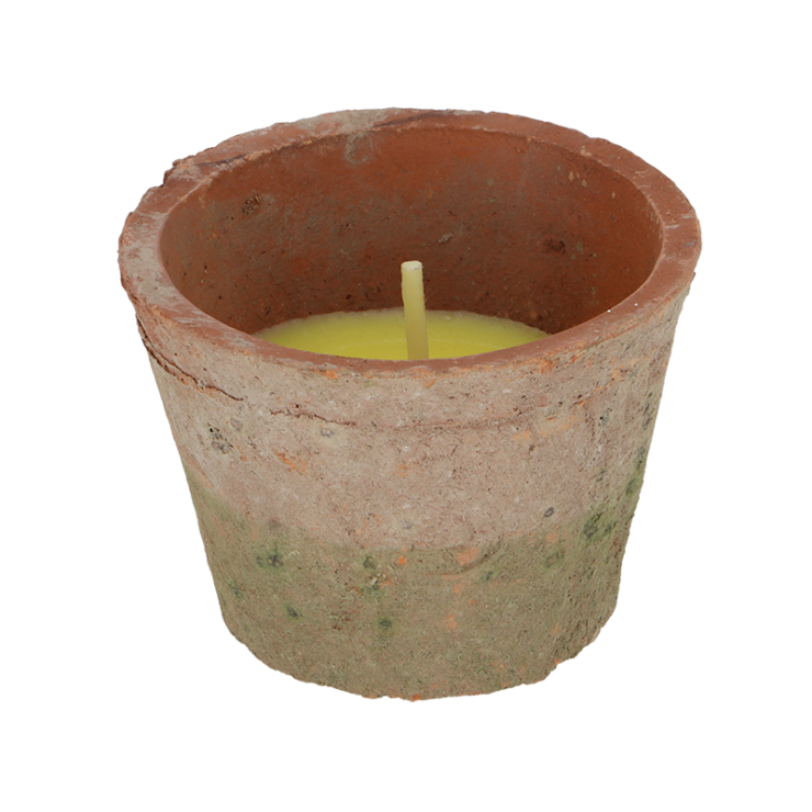 esschert design Citronella kaars aged teracotta