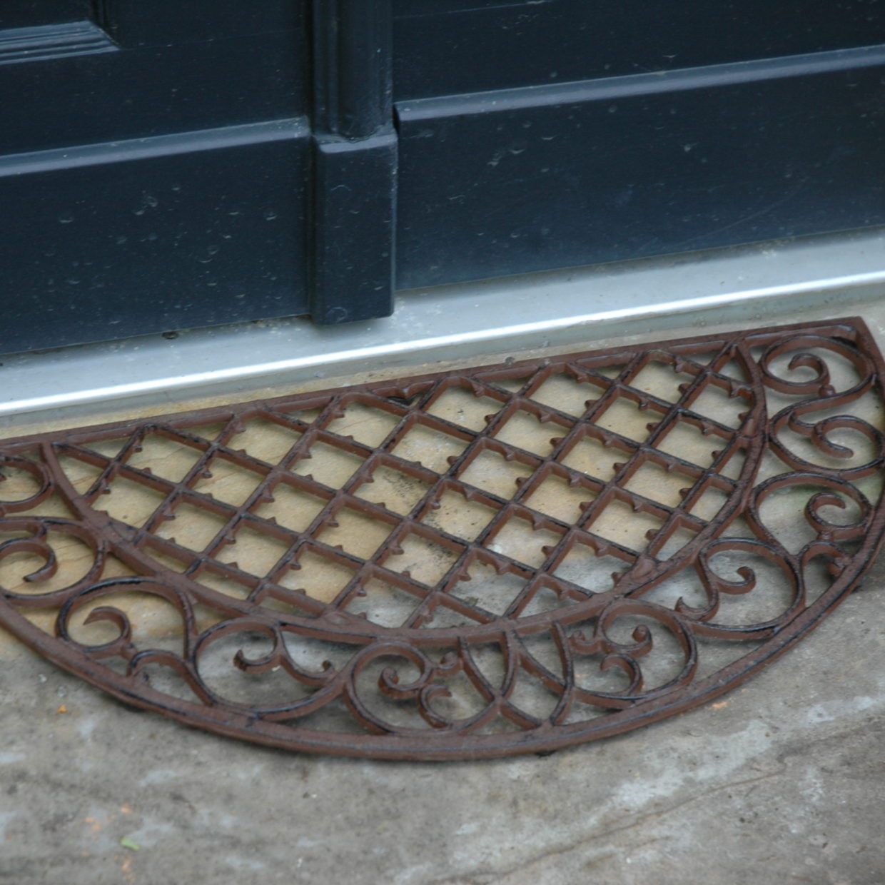 Esschert Design Deurmat Gietijzer Ruit Halfrond