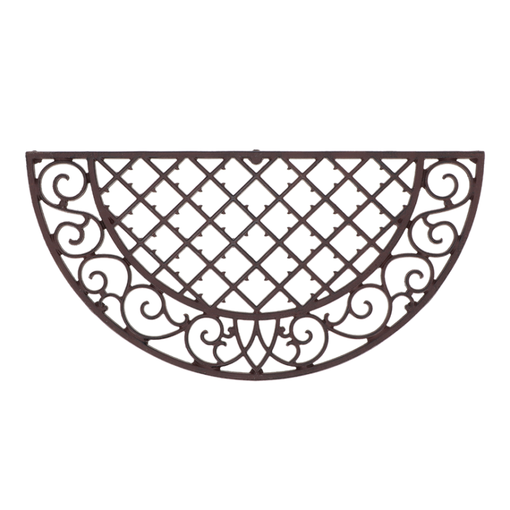 Esschert Design Deurmat Gietijzer Ruit Halfrond