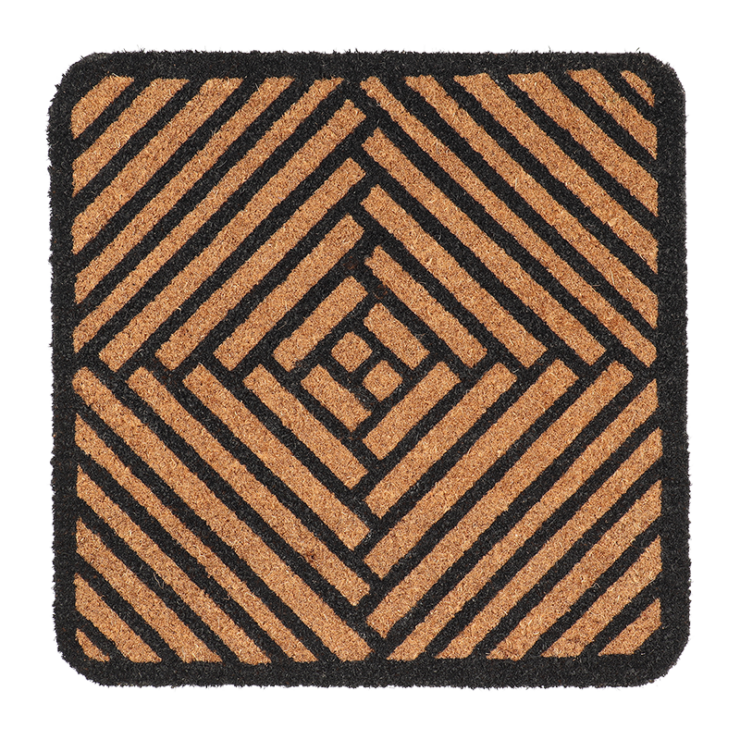 esschert design Deurmat kokos abstract vierkant