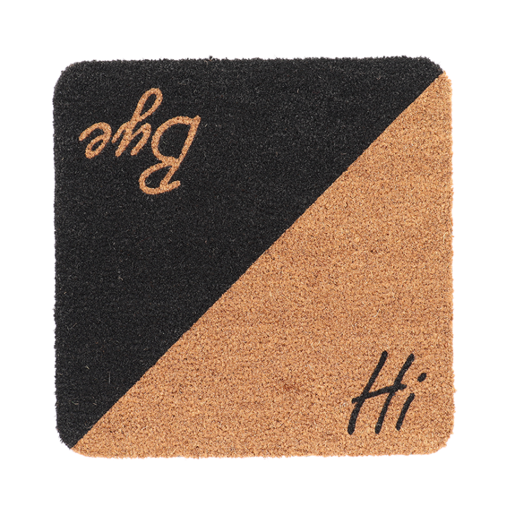 esschert design Deurmat kokos Hi Bye vierkant