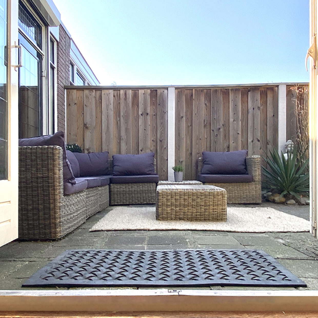 Esschert Design Deurmat Rubber Gevlochten Maat XL