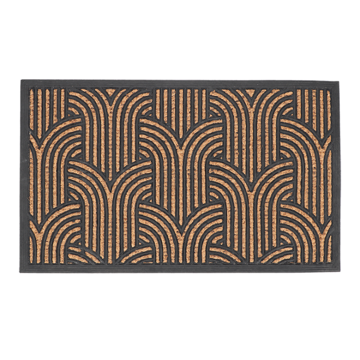 esschert design Deurmat rubber/kokos Art deco L