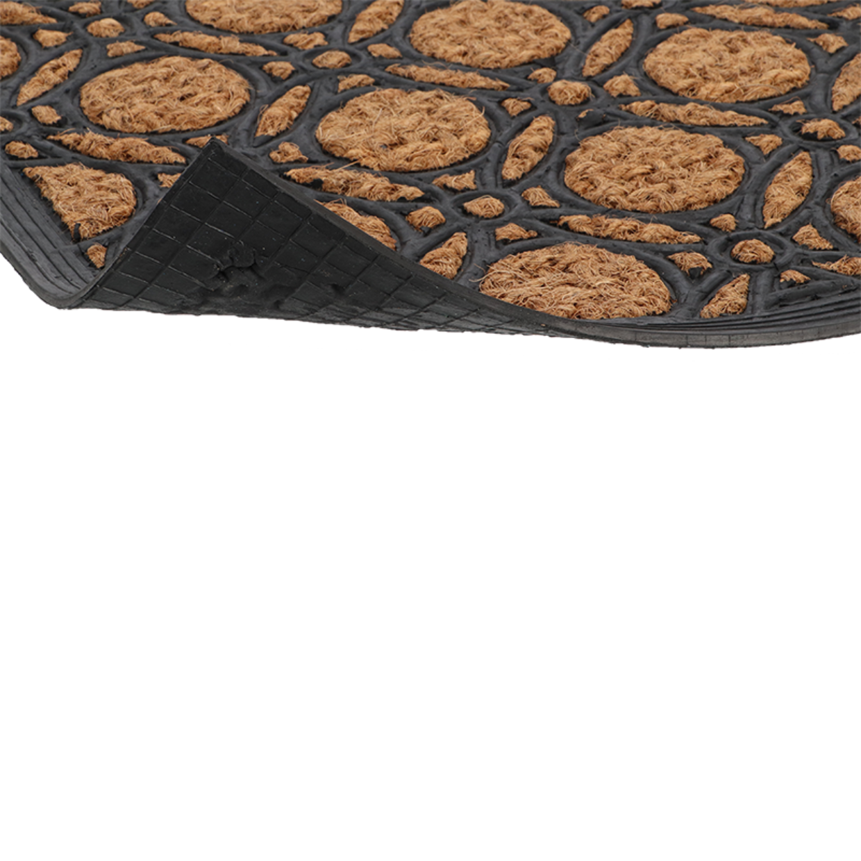 Esschert Design Deurmat Rubber/kokos Cirkels M