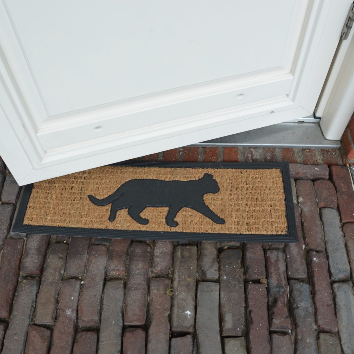 Esschert Design Deurmat Rubber/kokos Poes