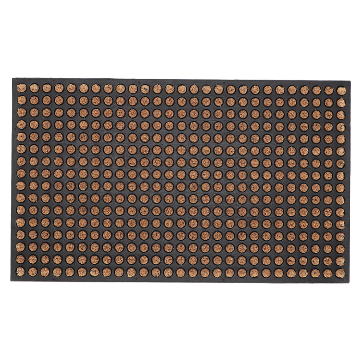 esschert design Deurmat rubber/kokos punten L