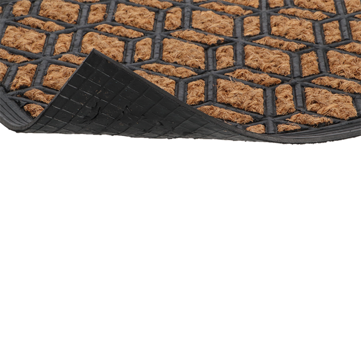 Esschert Design Deurmat Rubber/kokos Ruit M