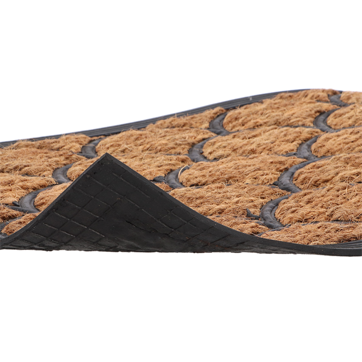 Esschert Design Deurmat Rubber/kokos Shingles XL