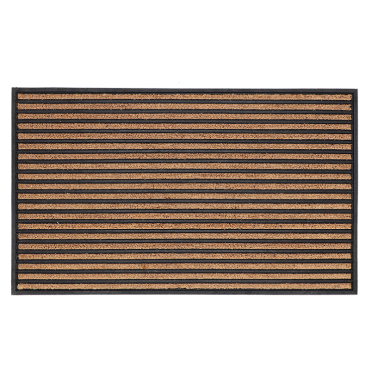 esschert design Deurmat rubber/kokos strepen L