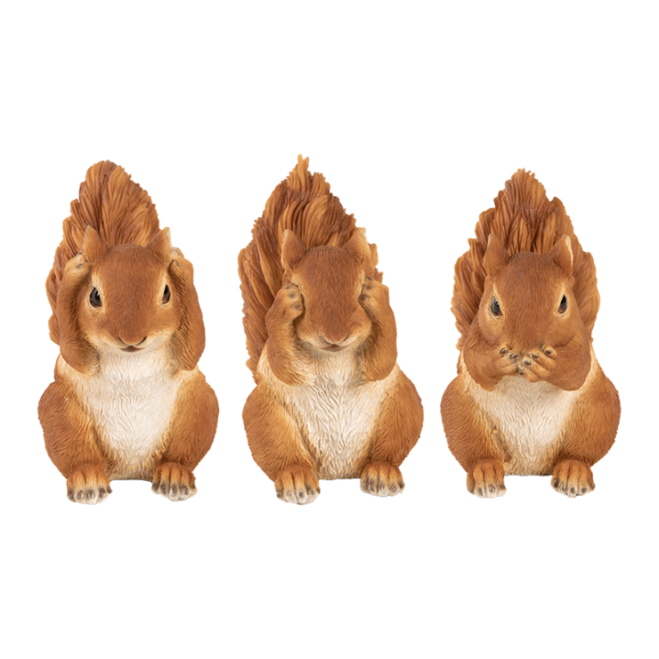 esschert design Eekhoorns horen zien en zwijgen