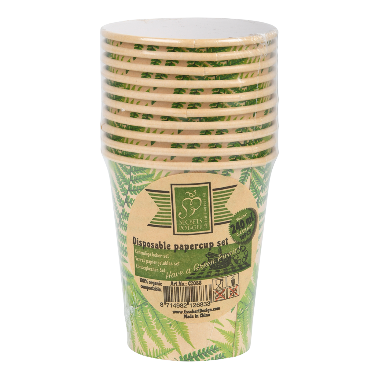 Esschert Design Eenmalige Beker Set Van 10 Maat S