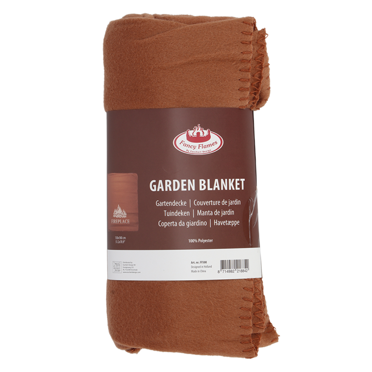 Esschert Design Fleeceplaid "Fireplace"