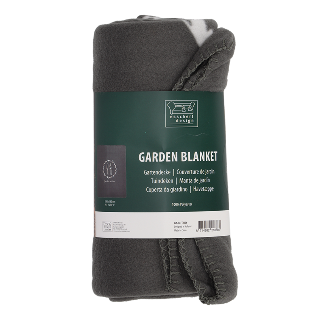 Esschert Design Fleeceplaid "Garden Atelier"