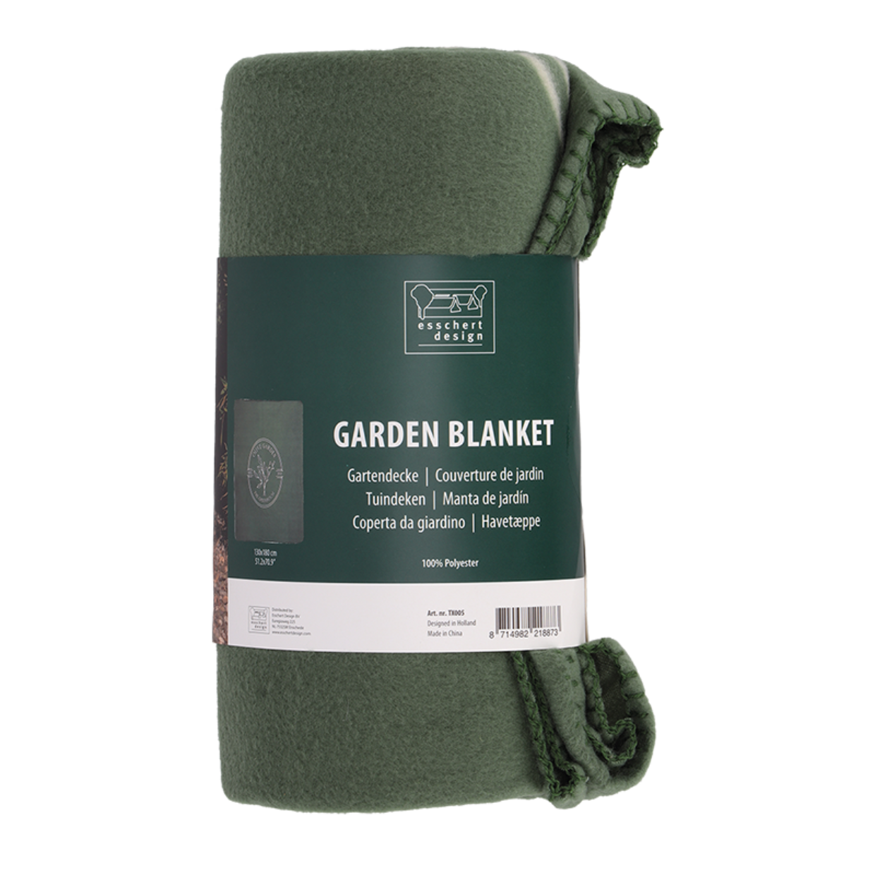 Esschert Design Fleeceplaid "Olive Garden"