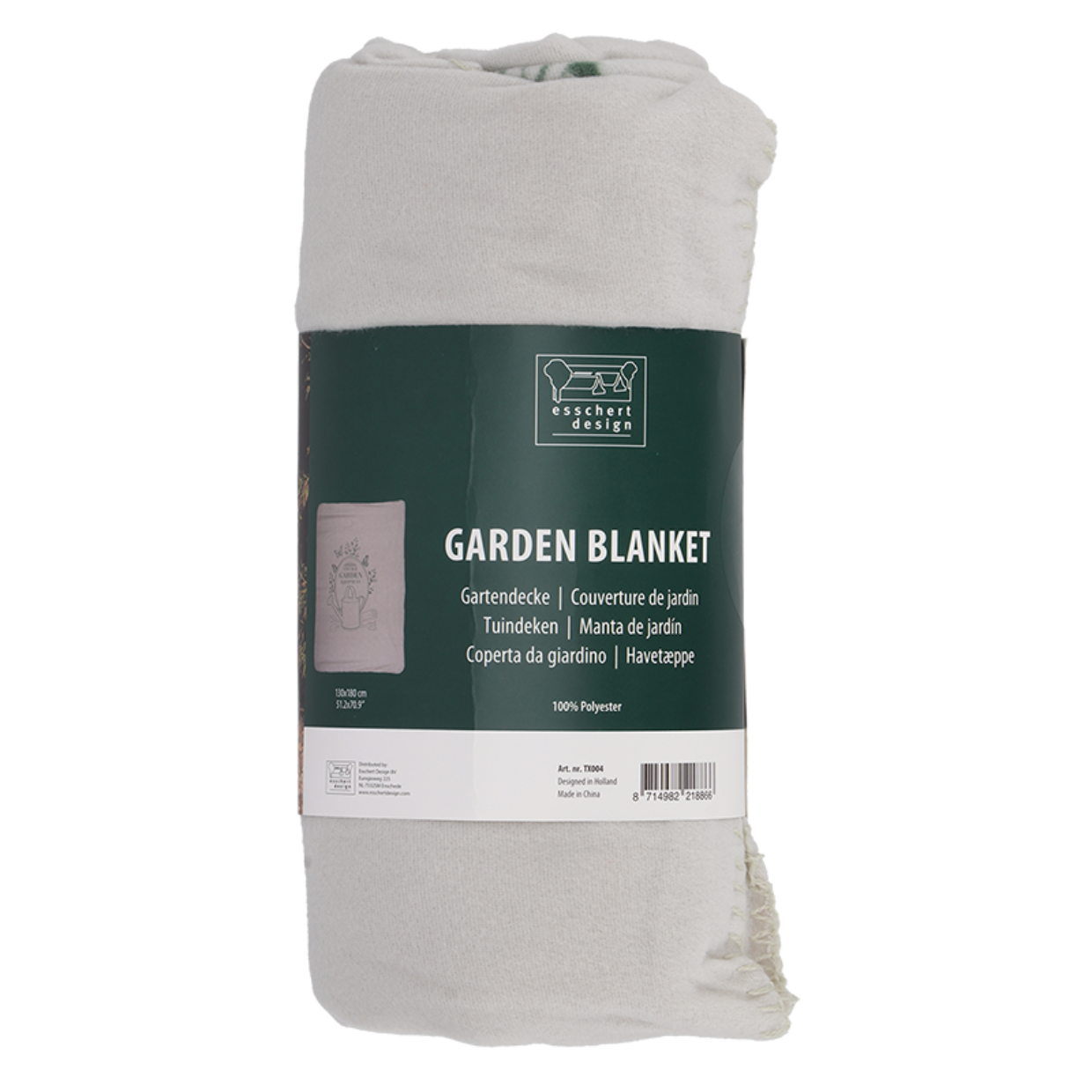 Esschert Design Fleeceplaid "Vintage Garden"