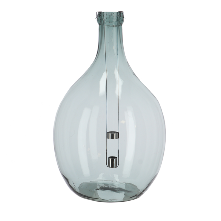 esschert design Fles windlicht transparant L