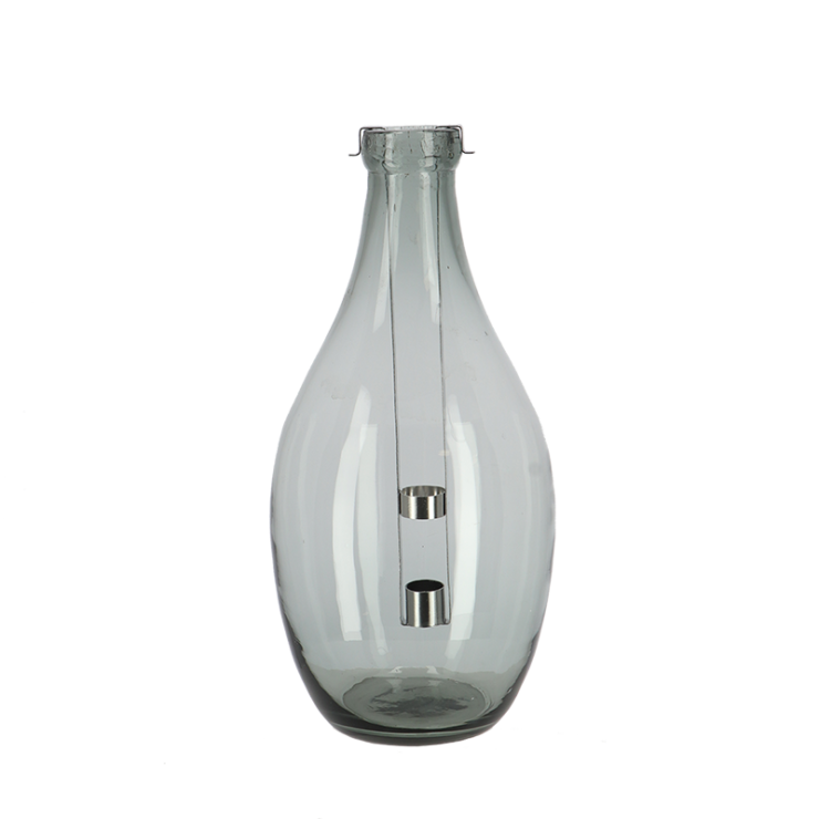 esschert design Fles windlicht transparant S