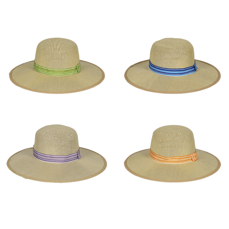 Esschert Design Gestreepte Strohoed