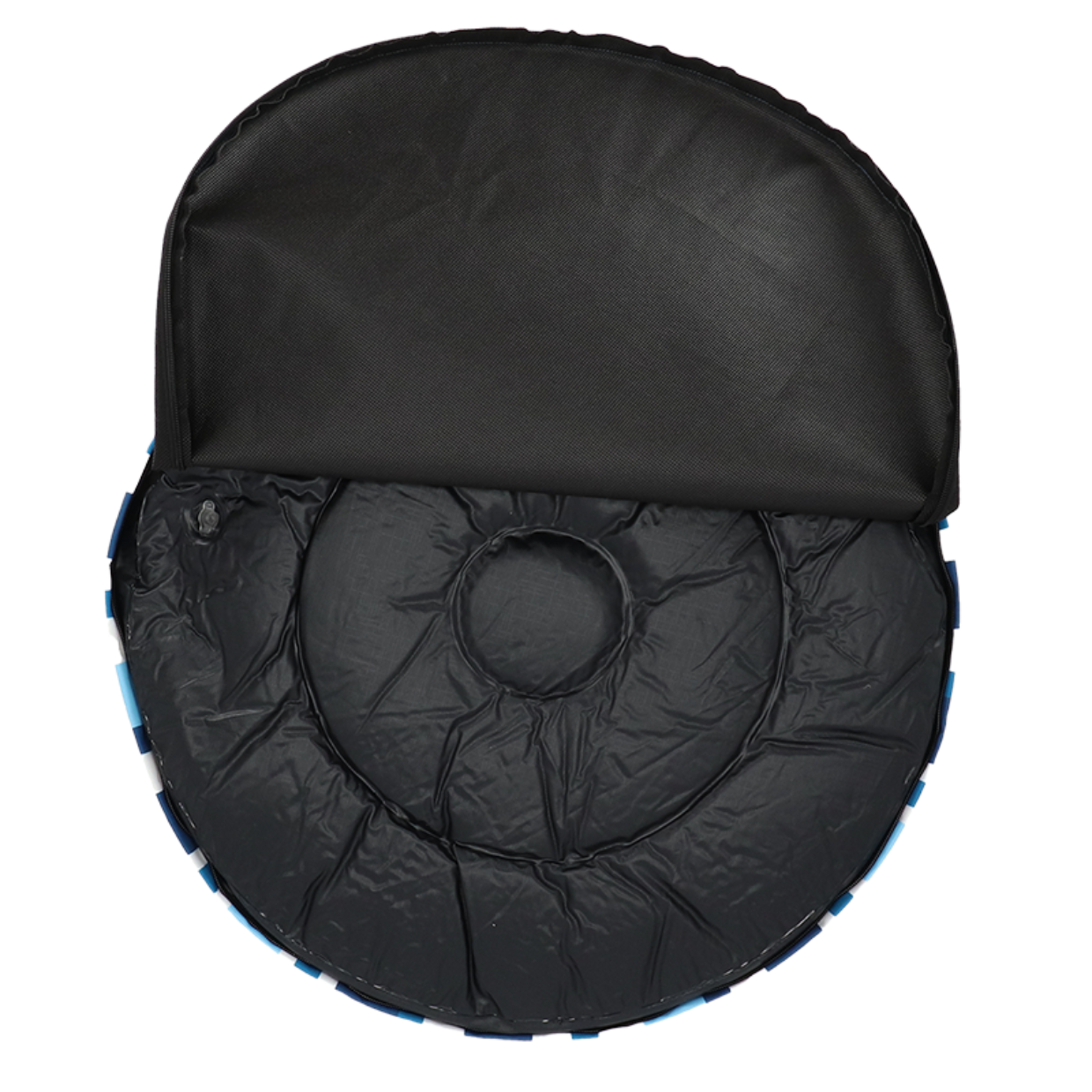 Esschert Design Gestreepte Tuinpoef Blauw Paars