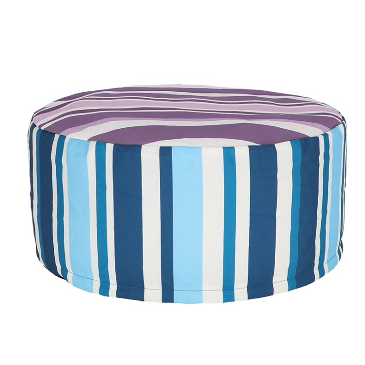 esschert design Gestreepte tuinpoef blauw paars