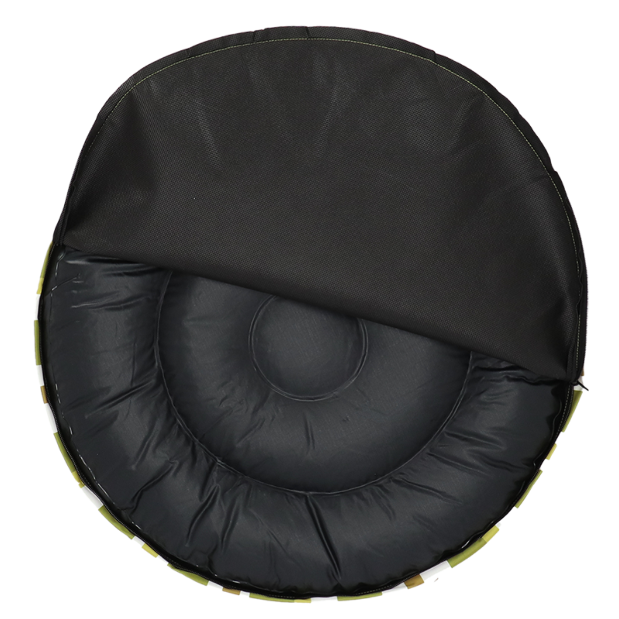 Esschert Design Gestreepte Tuinpoef Groen Oranje