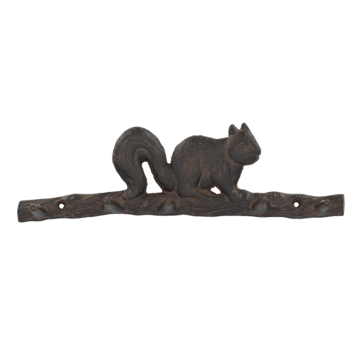 esschert design Gietijzeren haak eekhoorn op tak