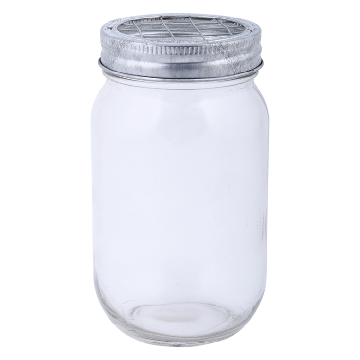 esschert design Glazen bloemenvaas met schikdeksel