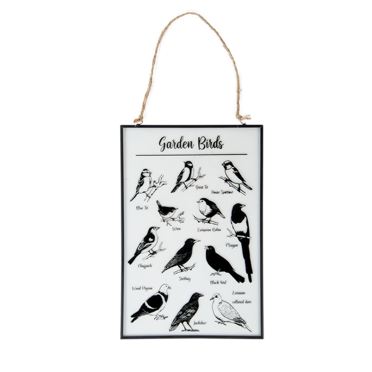 esschert design Glazen prent vogels