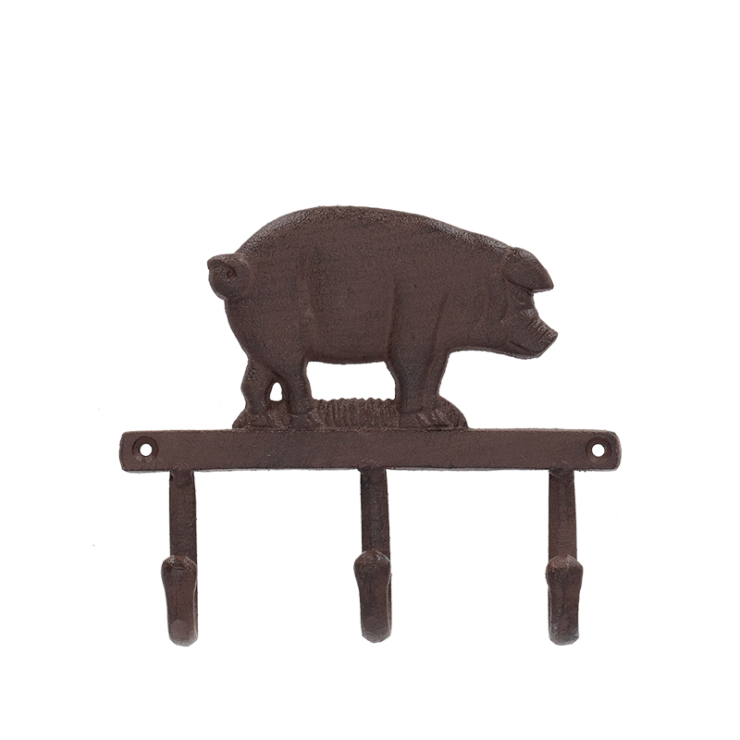 Esschert Design Haak Drievoudig Varken