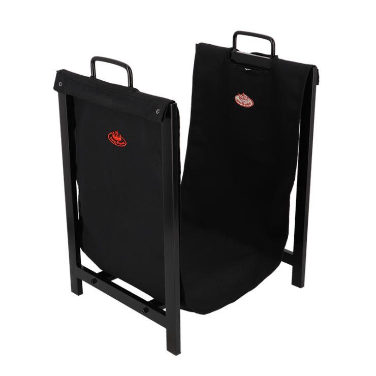 esschert design Haardbloktas zwart met houder