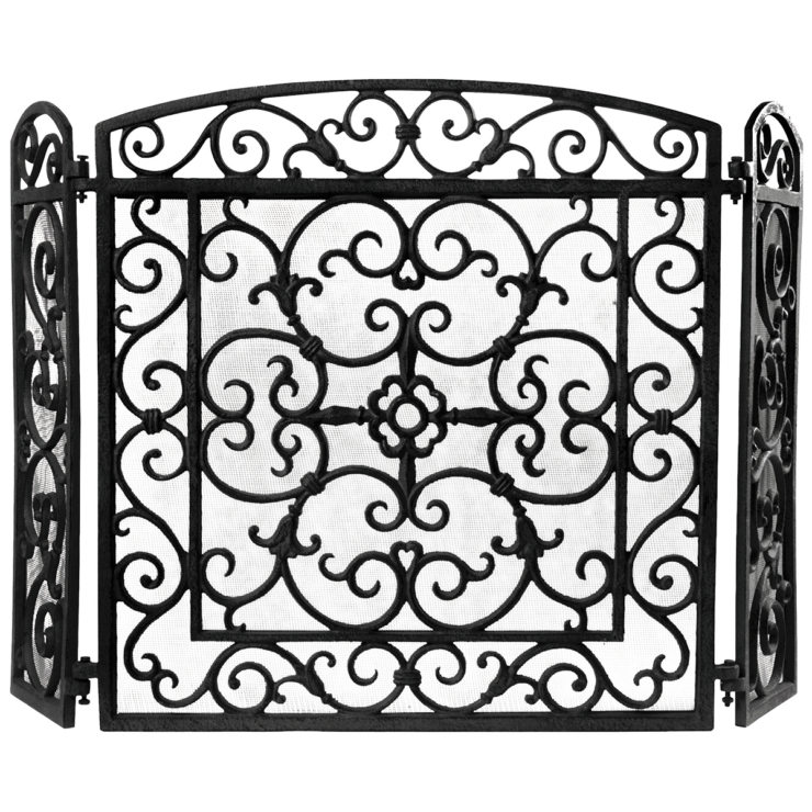 esschert design Haardscherm zwart