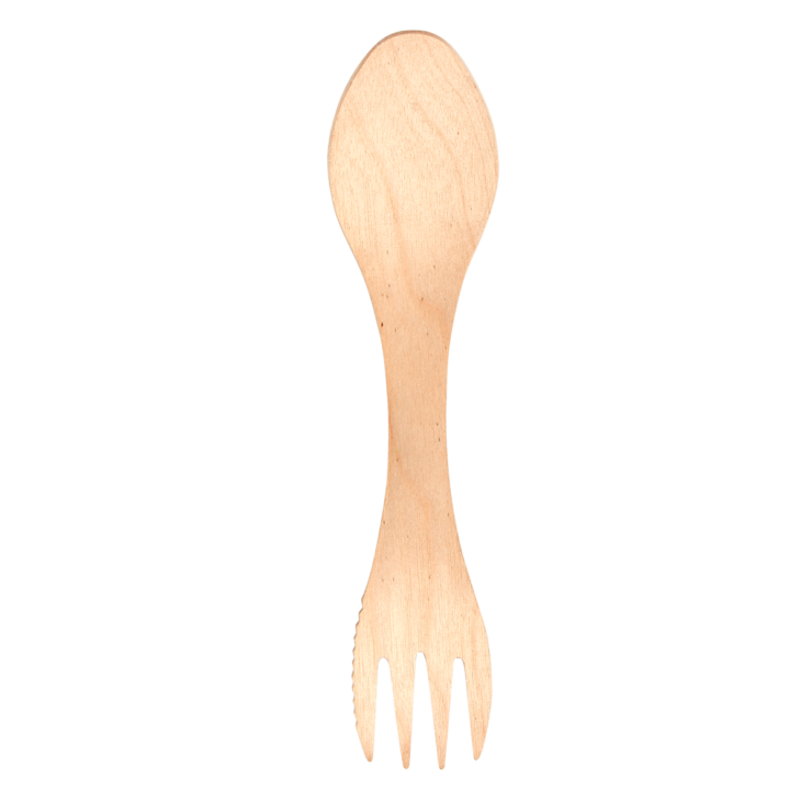 esschert design Houten 3 in 1 bestek set van 8