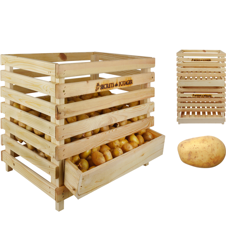 esschert design Houten aardappelkrat