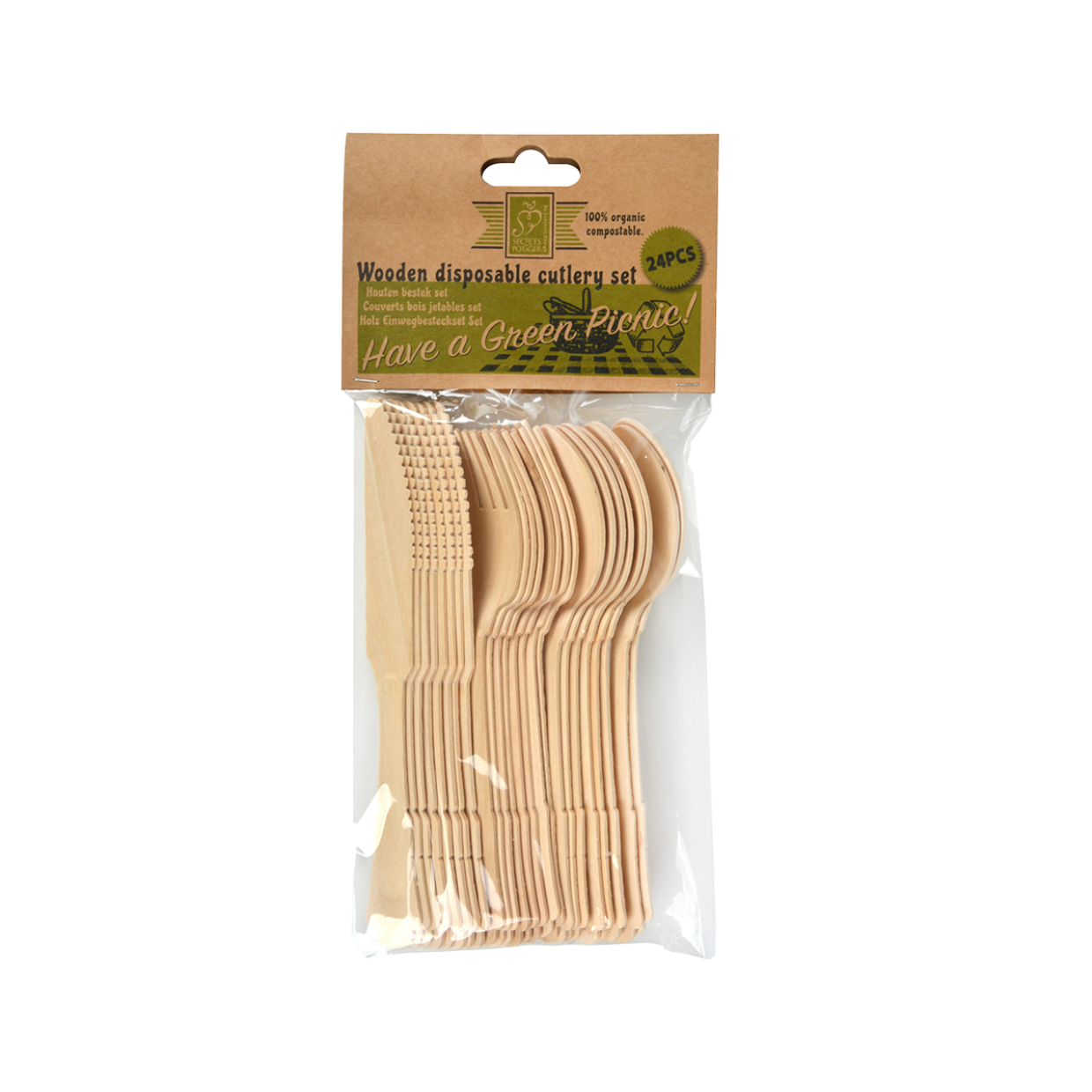 Esschert Design Houten Bestek Set Van 8