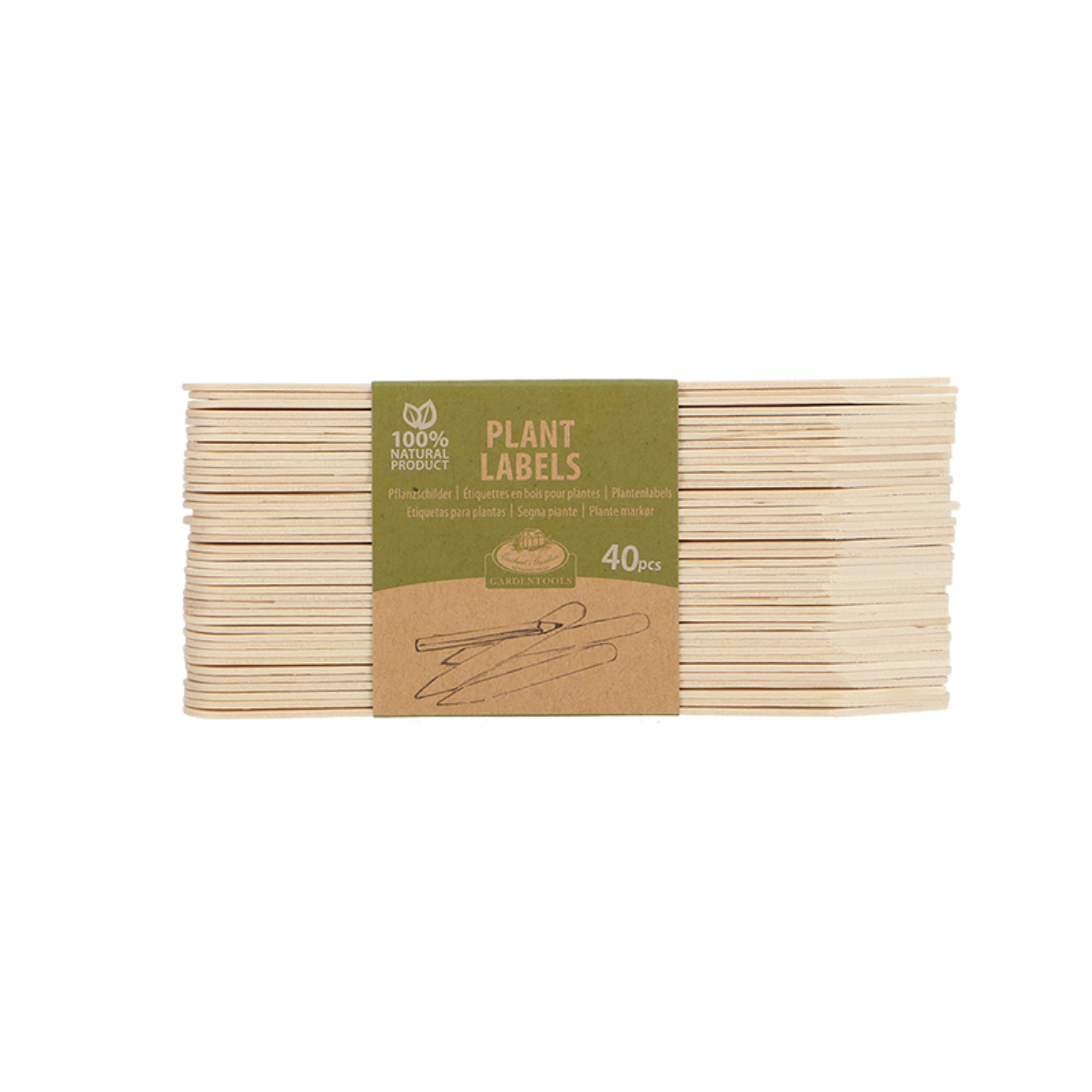Esschert Design Houten Plantlabel 40 Stuks L